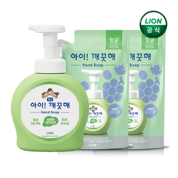 IKeokcheothae Hand Wash Green Grape 490mlx1 + 450mlx2