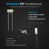 Partsam 20Pcs 4.7mm-12v Car White Mini Bulbs Lamps Indicator Cluster Speedometer Backlight Lighting