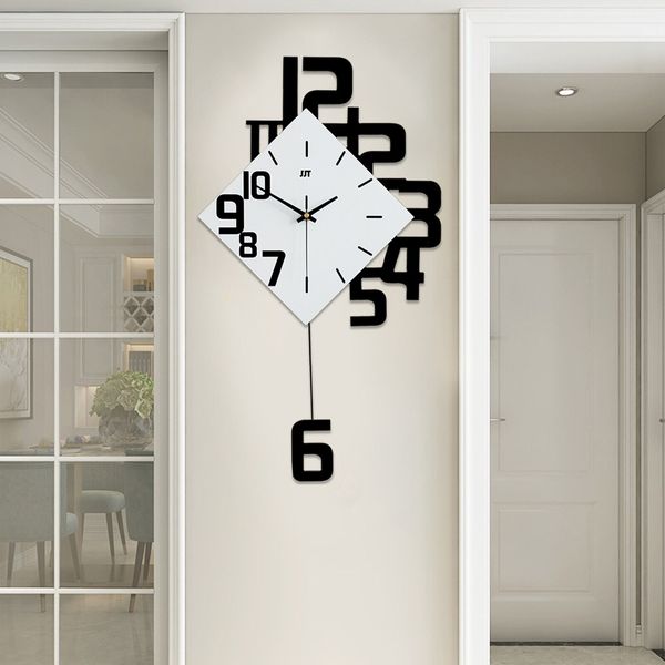 Nordic Style Pendulum Clocks Swing Wall Clock Living Room Modern Fashion Decor