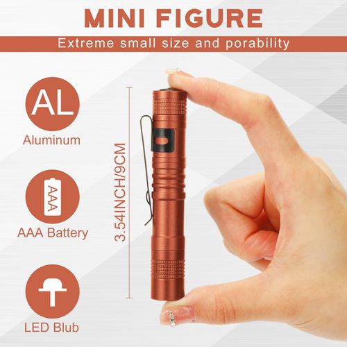 Hortsun 10 Pcs LED Pen Flashlight with Pocket Small Flashlight Bulk Mini Flashlight with Clip for Outdoor Valentines Gift for Men(3.54 Inch,Fresh Color)