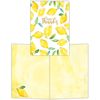 Crown Point Graphics Lemons Many Thanks Notecards, 15 Blank Inside Cards with Envelopes, Reusable Box