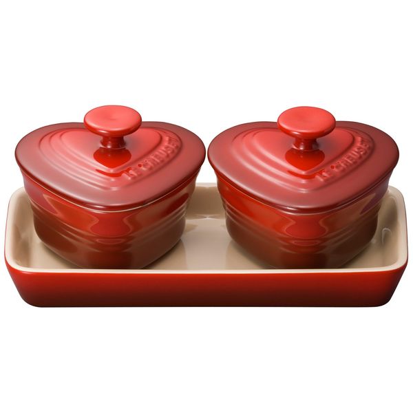 Le Creuset Petite Ramekin D'Amour Set Cherry Red -JP Hat Box