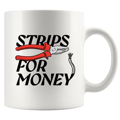 Panvola Strips For Money Electrician Gifts Electrical Engineer Gifts Funny Engineering Electrician Novelty Drinkware Ceramic Coffee Mug 11 oz White