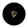 Gelb Herz Minimalistisch Schwarz PopSockets Klebender PopGrip