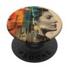Abstract Female Face Profile Collage Art Collagewave PopSockets Swappable PopGrip