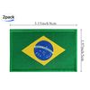 JBCD 2 Pack Brazil Flag Patch - Brazilian Flags Tactical Pride Flag Patch for Clothes, Hat, Team, Military
