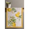 Maison d' Hermine Table Runner 100% Cotton Decorative Washable Tablerunner Easter Tablerunners for Dining, Home, Wedding, Banquet, Buffet, Limoncello - Spring/Summer (37cm x 180cm)