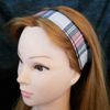 White Tartan Headband