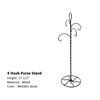 4 Tiered Black Ornament Stand, Tree Style