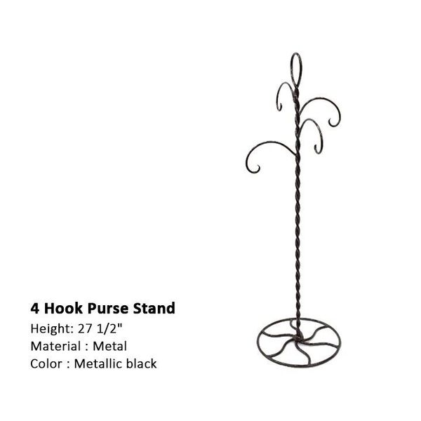 4 Tiered Black Ornament Stand, Tree Style