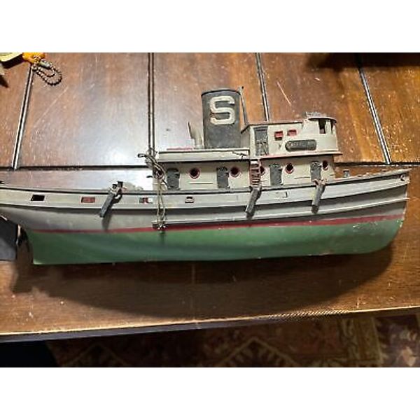 Vintage Old Original Plastic Red Grey Green Model Toy Boat Parts USA CHERYL ANN