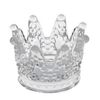 Duffen Dish Wash Cup Brush Holder Trinket Ashtray Crown Shape Glass (Clear)