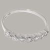 Classic Solid 925 Sterling Silver Cubic Zirconia Womens Anniversary Ring - Size L 1/2