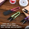 GOLD DEER 12pcs Thread Cutting Scissors 10.5cm Thread Cutting Scissors Bud Leaf Trimmer Thread Cutting Shape Scissors Sewing Scissors Yarn Thread Craft Scissors Small Cut Trimming Nipper Sharpening