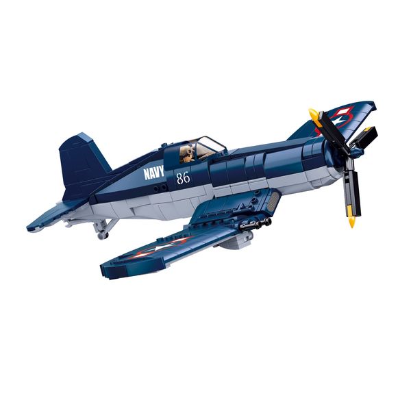 Sluban Building Blocks Toy WWII - Vought F4U Corsair Educational Learning Construction Toys Set for Kids Boys Grils (550 PCS),(M38-B1109)