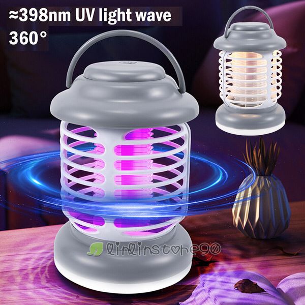 8LED Light Electric Fly Bug Zapper Mosquito Insect Killer Trap Pest Control Lamp