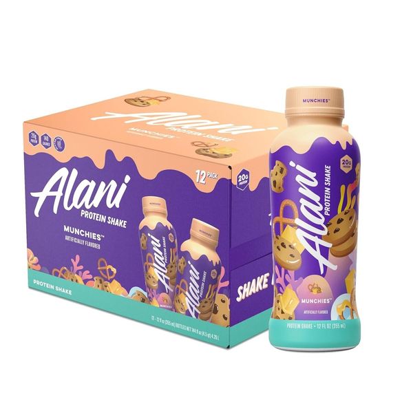 Alani Protein Shake Munchies 20g Protein Salted Caramel 12 Ct, 12 oz Gluten Free