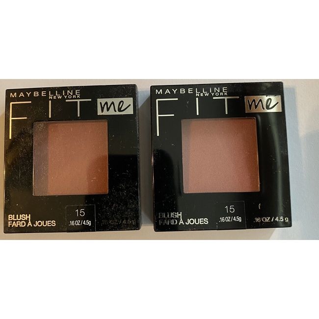 💋Lot of 2 Maybelline New York Fit Me Blush #15 Nude 0.16 fl. oz. Brand New