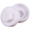 100x White Hex TEK Roofing Cover Caps for 16mm Washer/Coverage & 8mm Recess