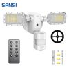 2-Pack LED Security Lights Motion Sensor 10,000LM 90W Outdoor W/Remote Control