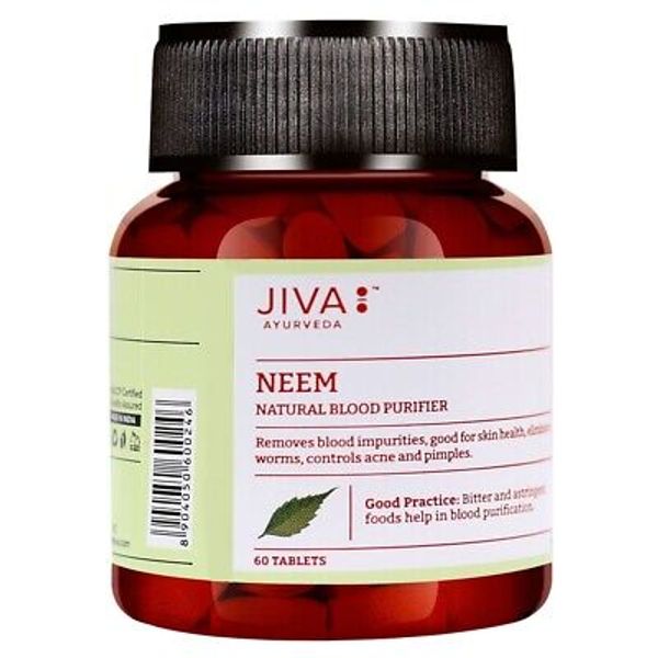 JIVA AYURVEDA Neem 60 Tablets Natural Blood Purifier Medicine Controls Acne