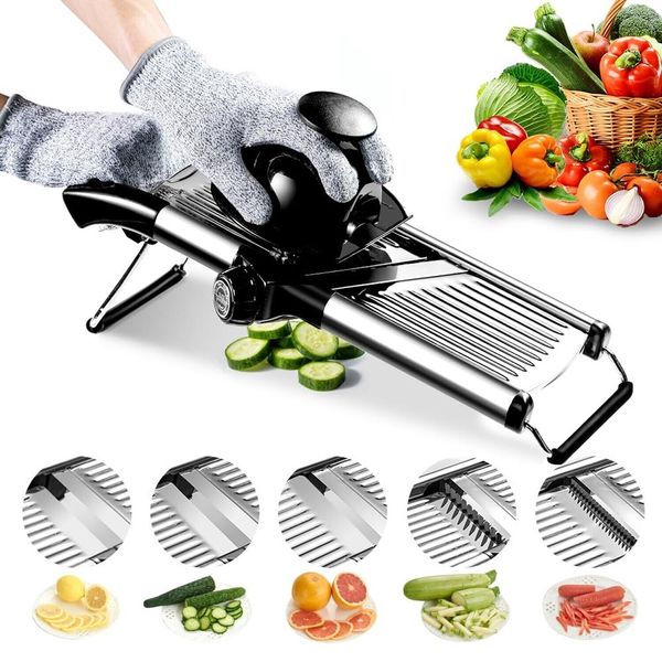 Mandoline Food Slicer, Adjustable Mandoline Slicer for Kitchen, Stainless Ste...