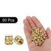 sourcing map 50pcs M4 Threaded Inserts Brass Heat Set Insert M4x5.5mm, OD 6mm Knurled Insert Nuts, 3D Printing Brass Nuts Female Threaded Inserts Nuts