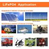 Rechargeable Lithium Battery BMS 12V 100Ah LiFePO4 Deep Cycle for Solar System