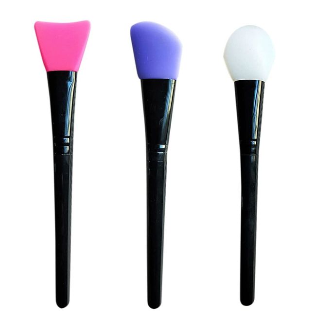 3 Stück Silikon Gesichtsmaskenpinsel Masken Beauty Werkzeug weiches Silikon Gesichtsmasken-Applikator-Pinsel haarlose Körperlotion und Körperbutter Applikator-Werkzeuge