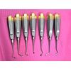 German Set of 7 Dental Tooth Surgery Straight Spade CONCAVE Root TIP Elevator