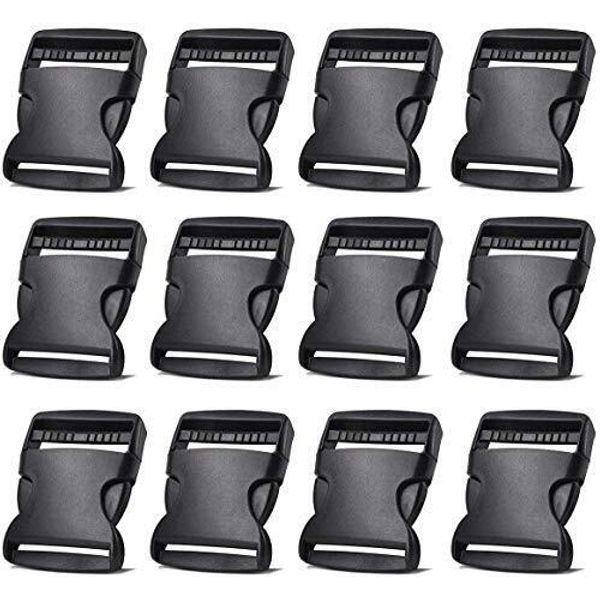 100Pcs 2" Plastic Webbing Quick Side Release Buckles for Luggage Pet Collar