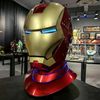 US Iron Man MK5 Helmet Base Stand w/ LED 5.2 Bluetooth Speaker Breathing Light