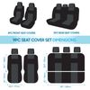 Solid Charcoal PolyPro Car Seat Covers-Full Front Rear Set-Sedan Van Truck SUV