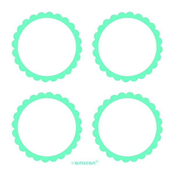 Candy Buffet Scalloped Labels Robin Egg Blue /5