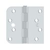 Plain Bearing Mortise SQ Hinge Left Handed W/Security Option Chrome 5/8" Radius