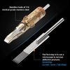 Ambition Premium 50Pcs #10 Bugpin 5RL Tattoo Cartridges Needles Disposable Supply 5 Round Liner for Professionals and Beginners Tattoo Artists