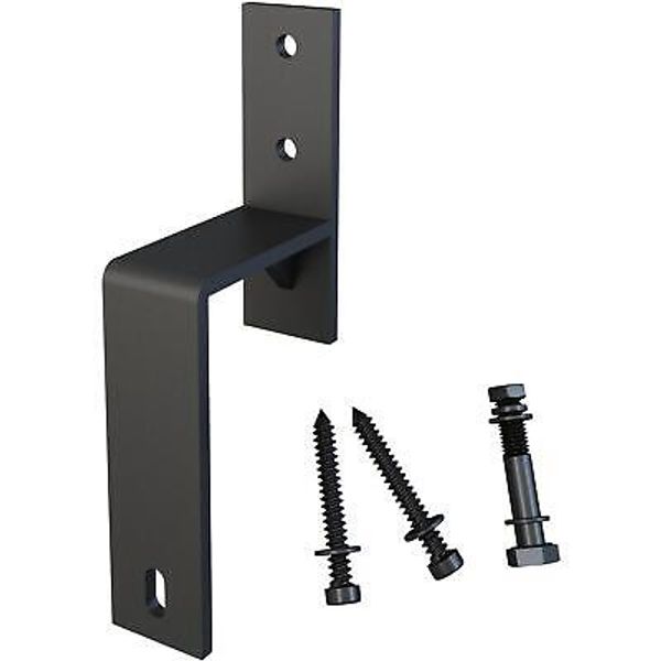 Bypass Bracket for Flat Sliding Door Tracks, Matte Black by Stone Harbor Hardwar