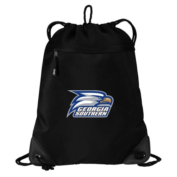 Broad Bay Georgia Southern University Drawstring backpack Bag GS Eagles Logo Cinch Pack MESH & MICROFIBER