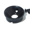 Electric guitar input jack socket plate in black round telecaster including screws