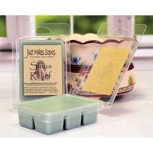Just Makes Scents 2 Pack - Sinus Relief Scented Wax Melts with Camphor and Eucalyptus