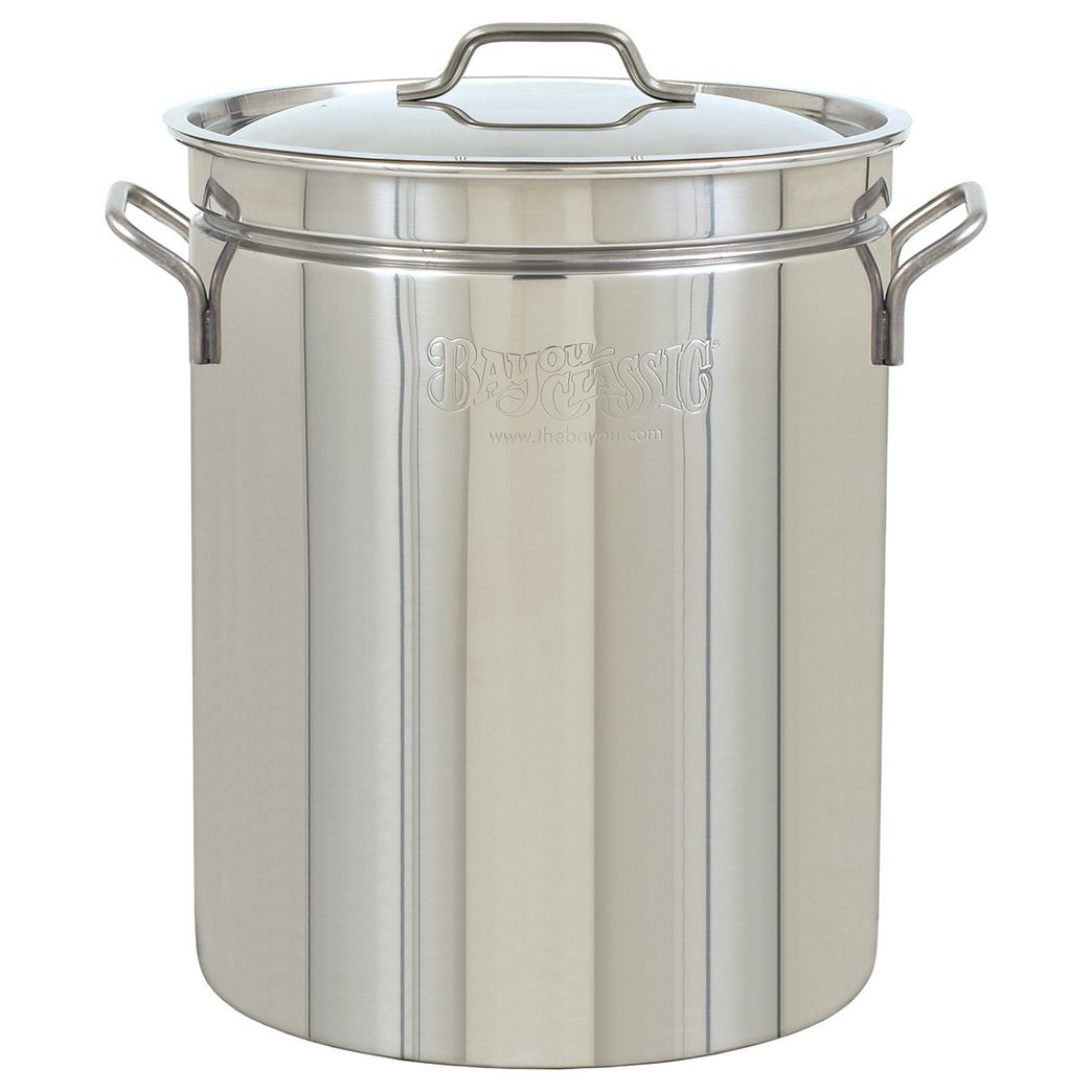 Bayou Classic 14 Quart Stainless Steel Fry Pot w/ Lid & Basket (1150)