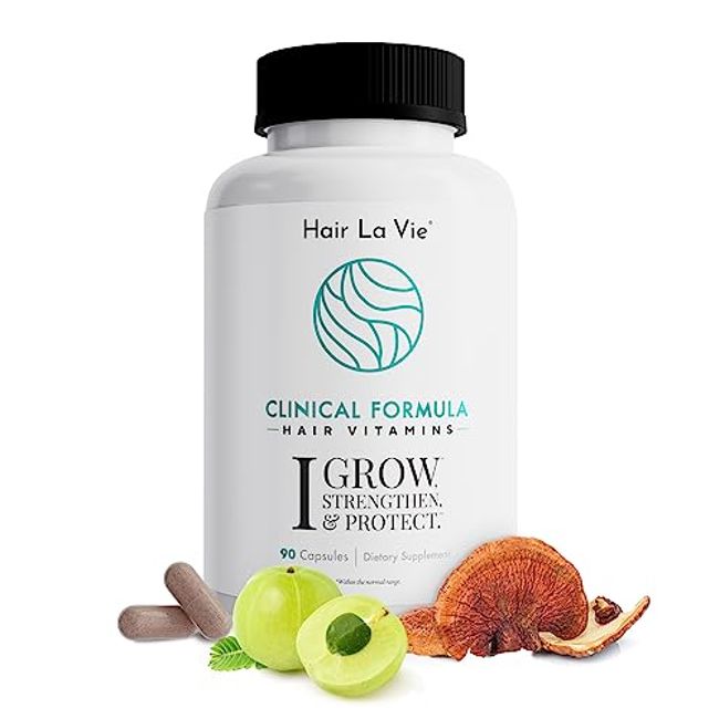 Hair La Vie Clinical Formula Hair Growth Vitamins for Women and Men with Biotin 5000mcg, Collagen, and Saw Palmetto - Healthy Hair Growth Supplement Within Normal ranges 90 Count (Pack of 1)