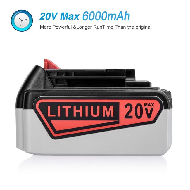 2-Pack 20V 3000mAh Replacement Battery for Black&Decker LBXR20