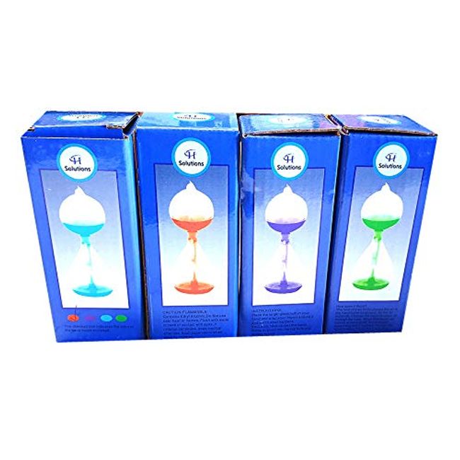 Colorful Office Thinking Mini Hand Boiler, Glass Science Energy Transfer, Children Science Experiment, Love Birds Color Meter Hand Boiler, 4 Pcs (Red&GreenBlue&Purple) by C&H®