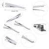 100 Pack Crocodile Clips Hair, Silver Alligator Clips with Teeth, Non-slip Metal Hair Barrette for Women Girls Hairdressing, DIY Hair Bows Making
