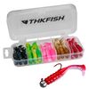 THKFISH Pack of 30 artificial baits, 2 inches, rubber fish, zander, pike, perch, rubber bait, trout bait, zander bait