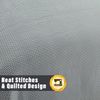 B&B Double Bedspread Throw Soft Embroidery Pattern Embossed Microfiber Polyester Quilt Coverlet Bedspread Bed Throw with 2 Pillow Shams (Grey Square)