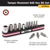 Titan 16135 13-Piece Tamper Resistant SAE Hex Bit Set