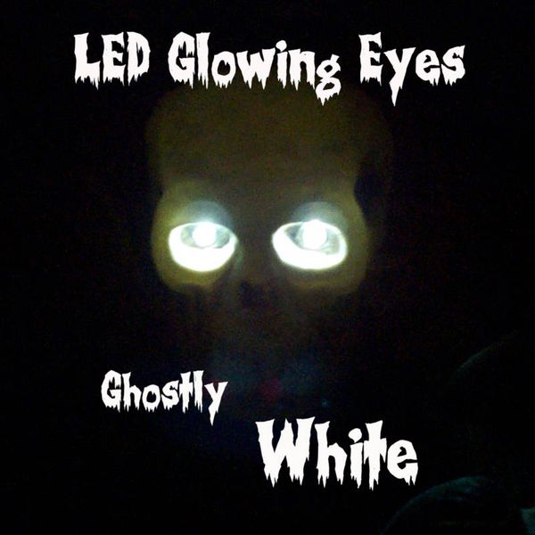 LED GLOWING EYES HALLOWEEN WHITE 5MM 9 VOLT WIDE ANGLE