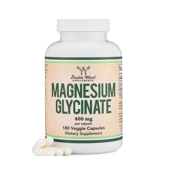 Magnesium Glycinate, 400 mg per capsule, 180 veggie capsules